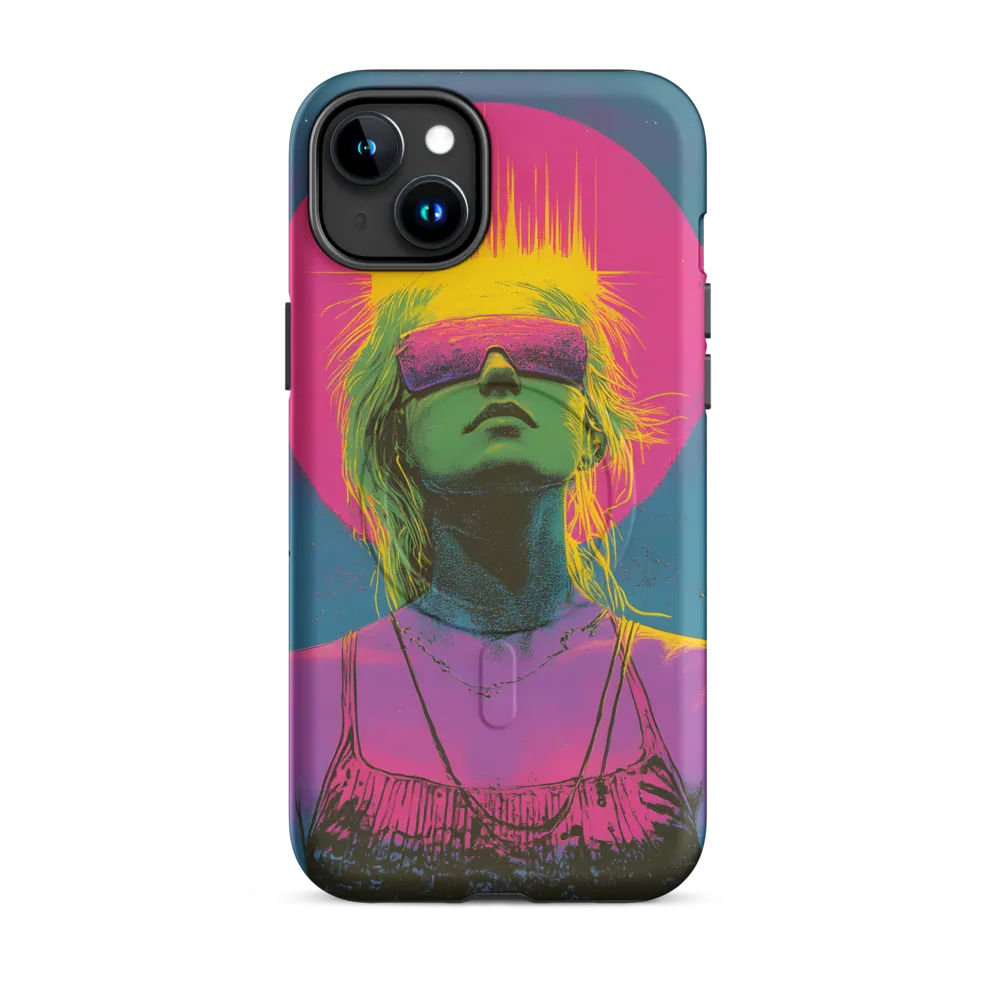 Neon Dreams: Portrait of a Modern Muse | Phone Case |  15 Plus | MagSafe® Tough Case | Matte