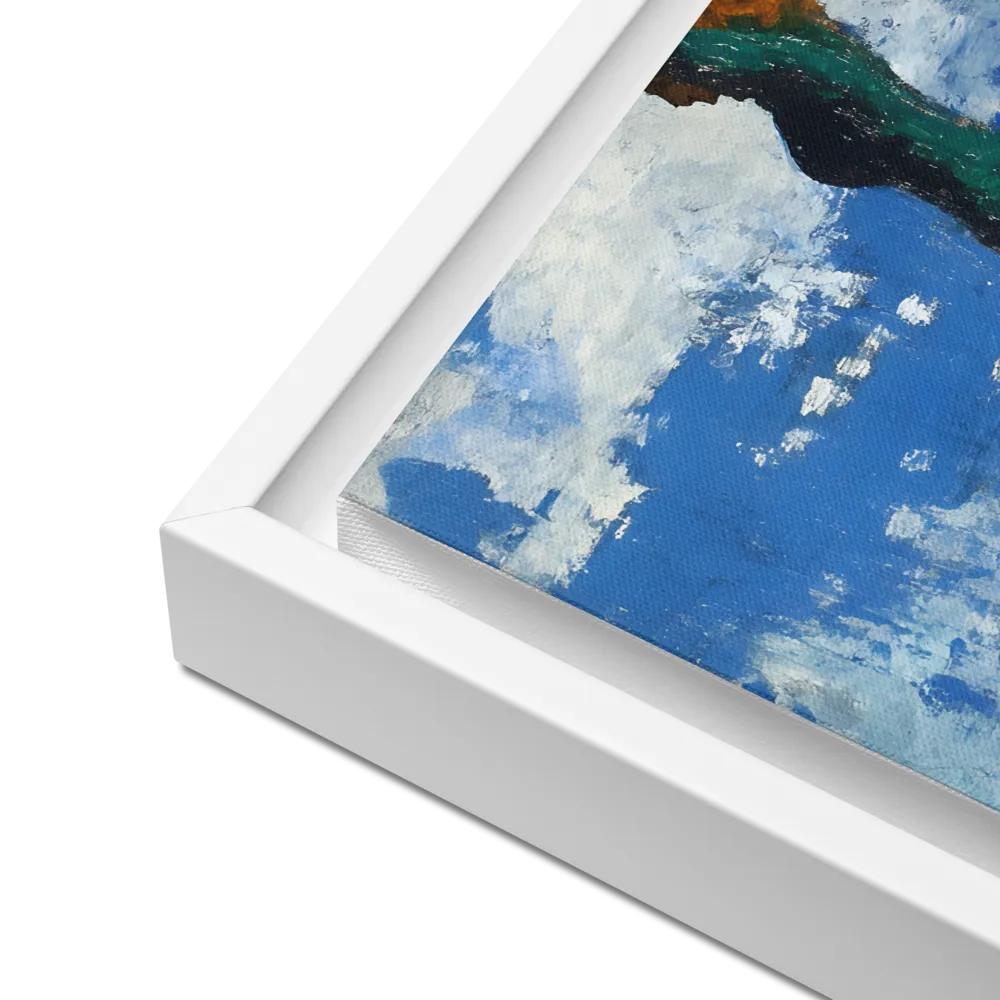 Boundless Ascent | Canvas with White Frame | 16″×16″