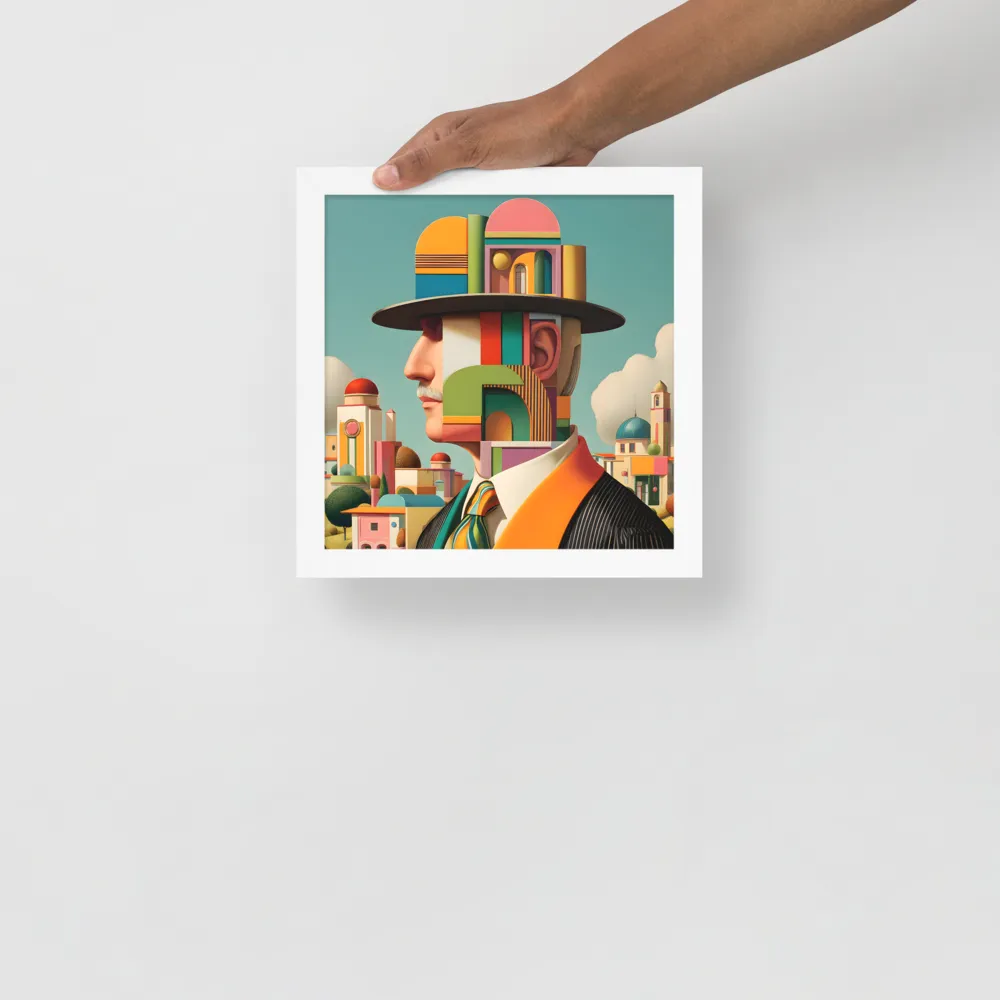 Architectural Profile 
 Poster with White Frame | 10″x 10″