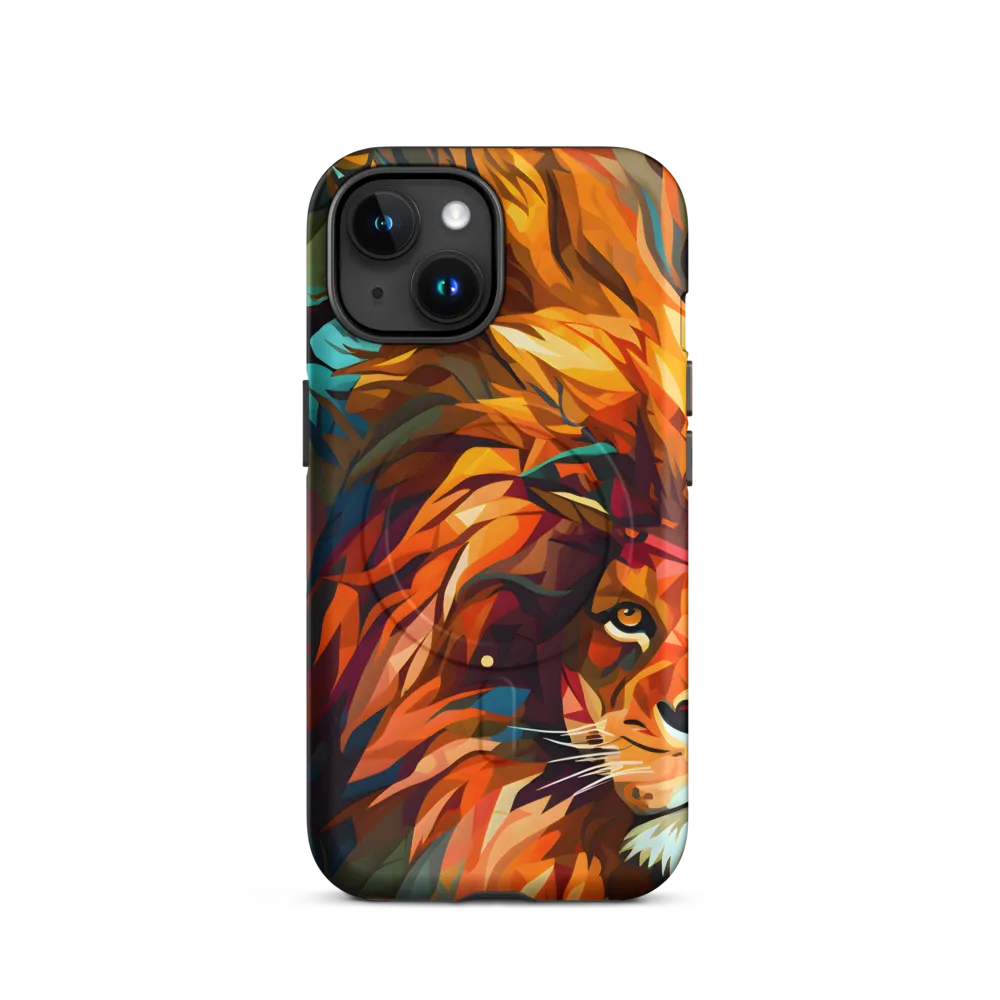 Majestic Gaze: The Polygonal Lion