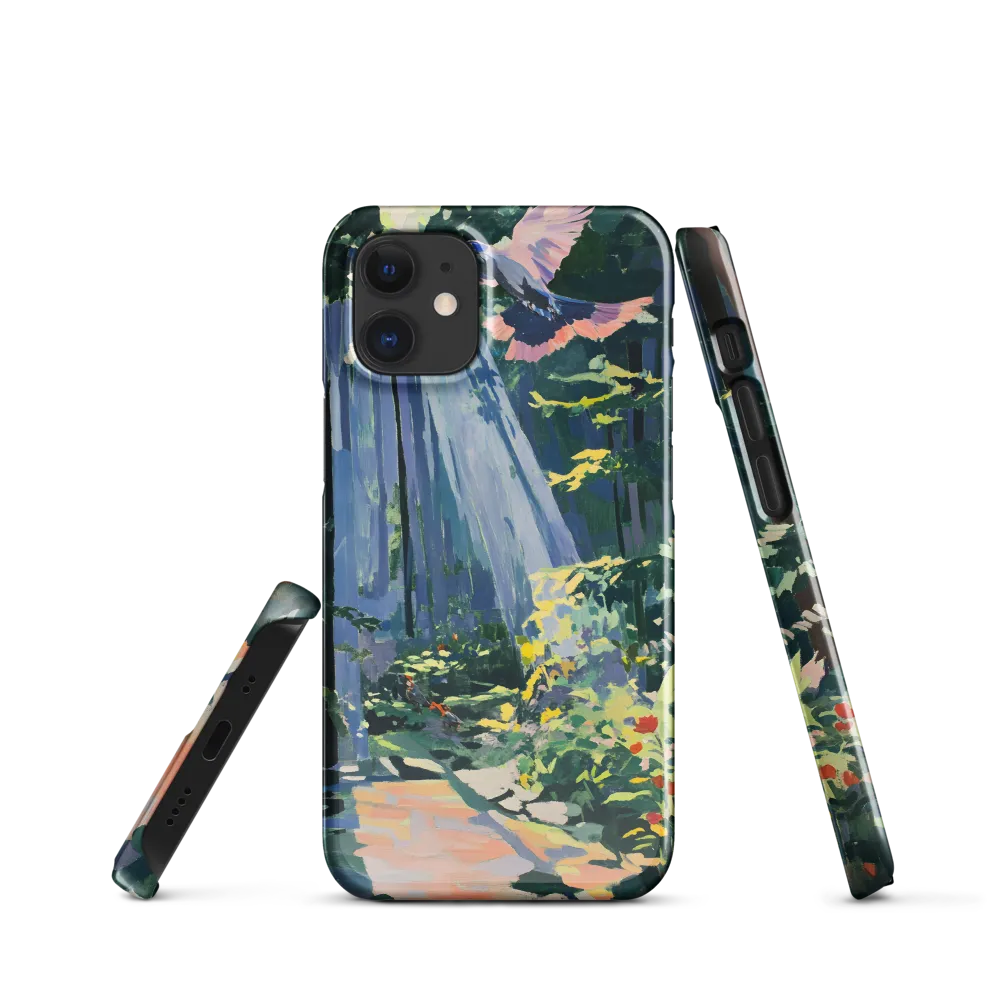 Flight of Light: A Serene Forest | Phone Case |  12 Mini | Snap Case | Glossy