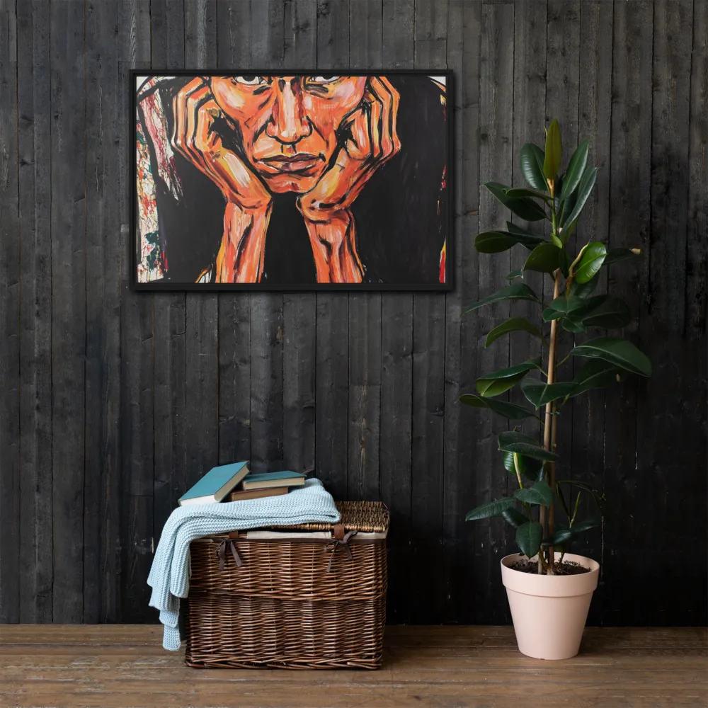 Contemplative Intensity: An Expressionist Portrait