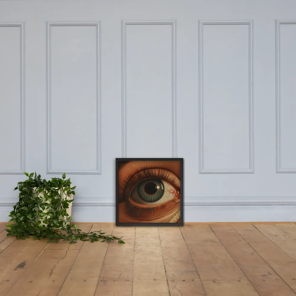 The Gaze of Anatomy | Poster with Black Frame | 18″×18″