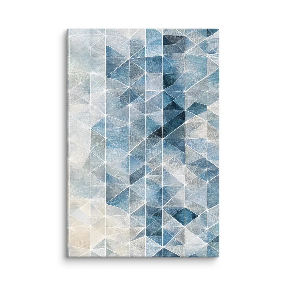 Geometric Harmony in Blue | Canvas | 32″×48″