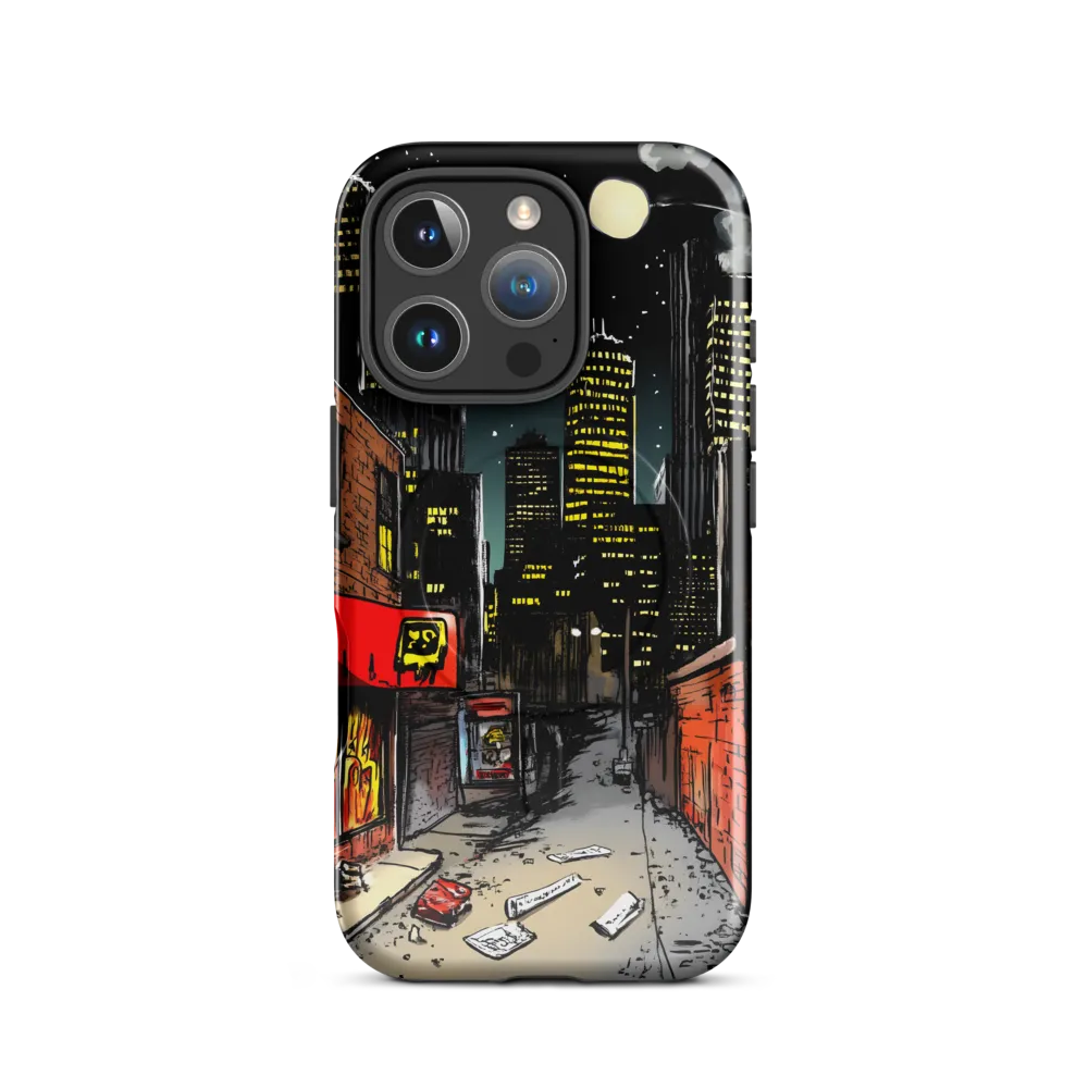 Nocturnal Cityscape: The Hidden Alley | Phone Case |  16 Pro | MagSafe® Tough Case | Glossy