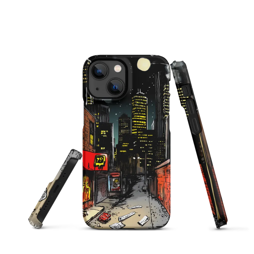 Nocturnal Cityscape: The Hidden Alley | Phone Case |  13 Mini | Snap Case | Matte