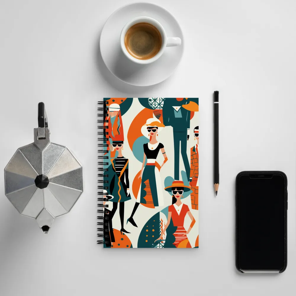 Chic Figures in Pop Art | Spiral Notebook