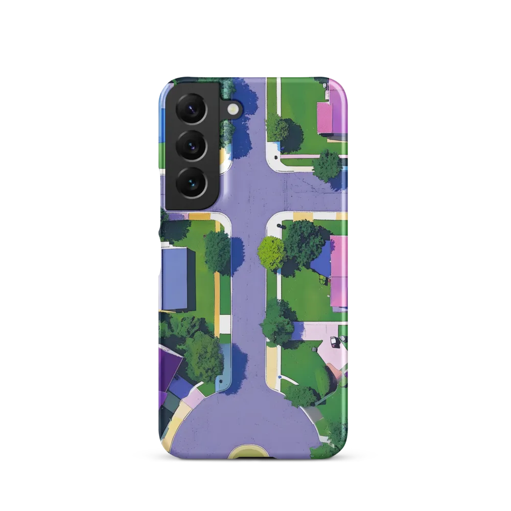 Aerial Harmony: Suburban Crossroads | Phone Case |  S22 | Snap Case | Matte