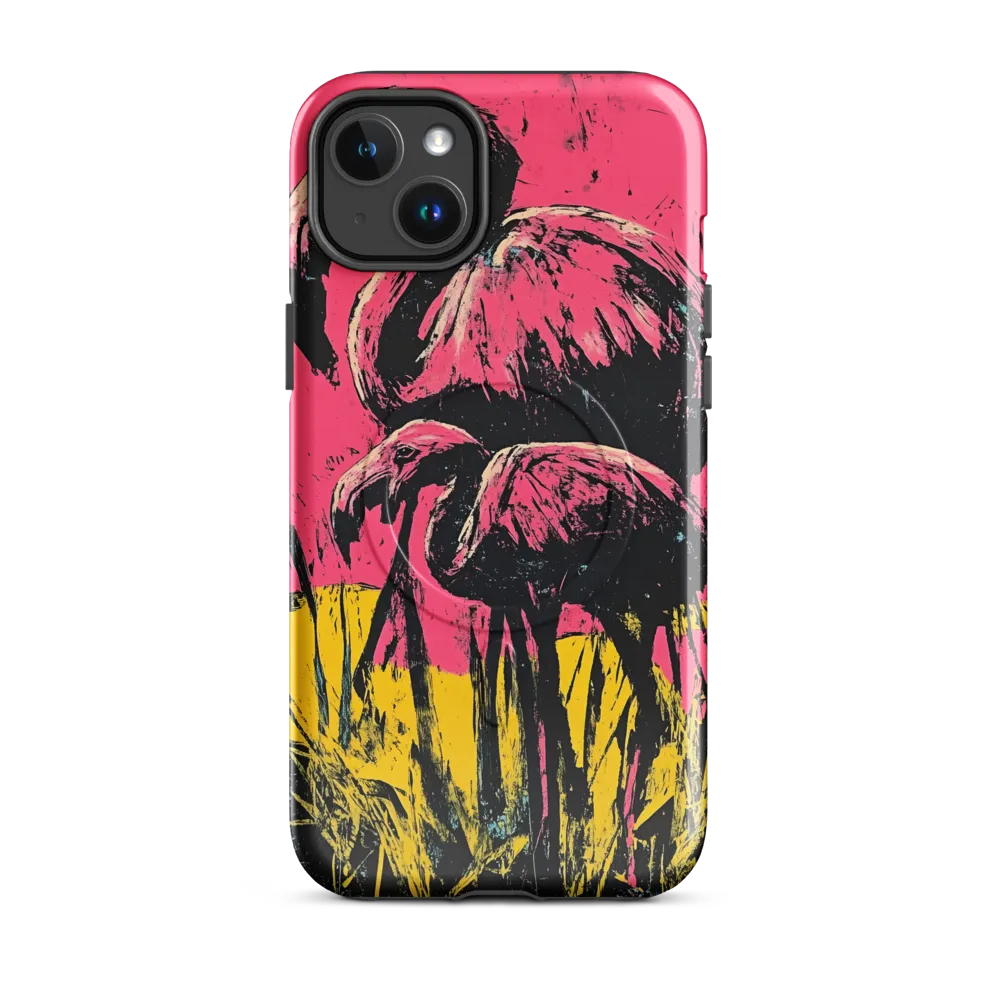 Flamingo Duet: A Pop Art Expression
