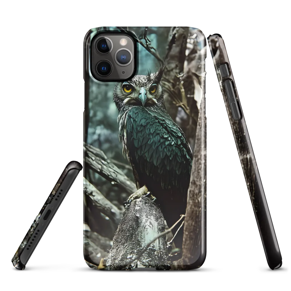 Whispers of the Forest: The Owl's Vigil | Phone Case |  11 Pro Max | Snap Case | Glossy