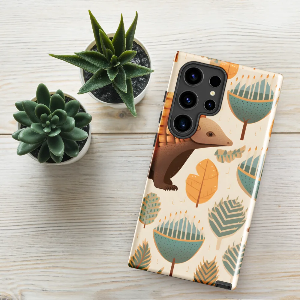 Pangolins in a Whimsical Habitat | Phone Case |  S24 Ultra | Tough Case | Glossy
