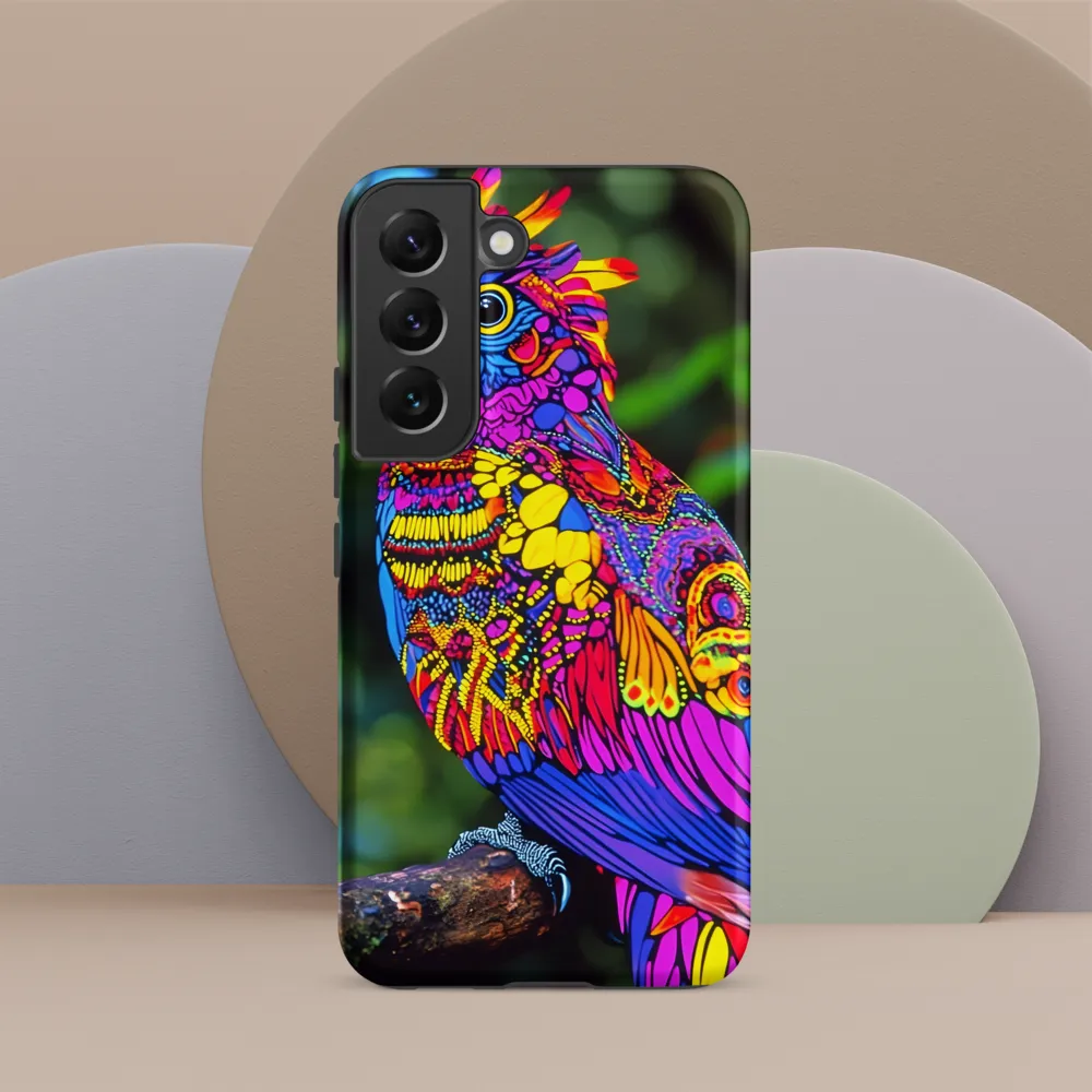 Vibrant Psychedelic Parrot | Phone Case |  S22 | Tough Case | Matte
