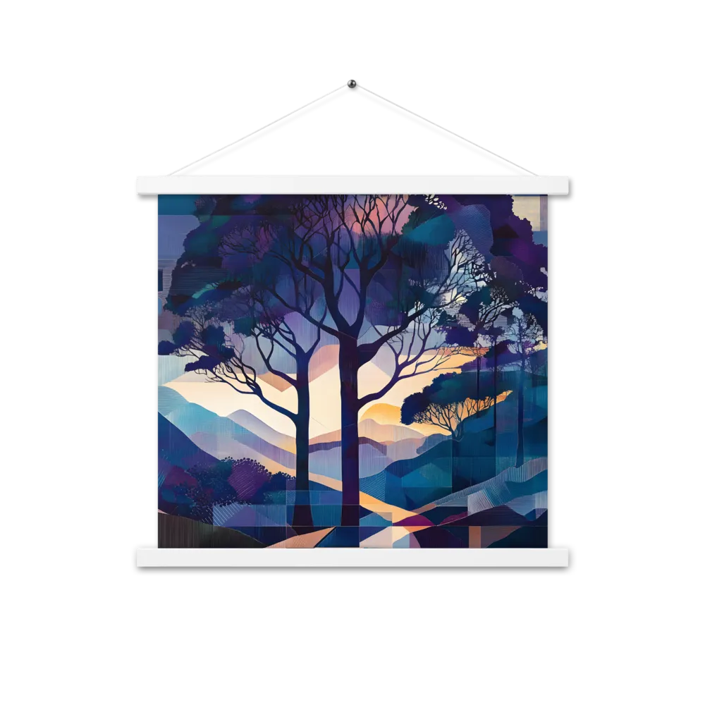 Tranquil Geometry: A Journey Through Color | Poster With White Wood Hanger | 18″×18″