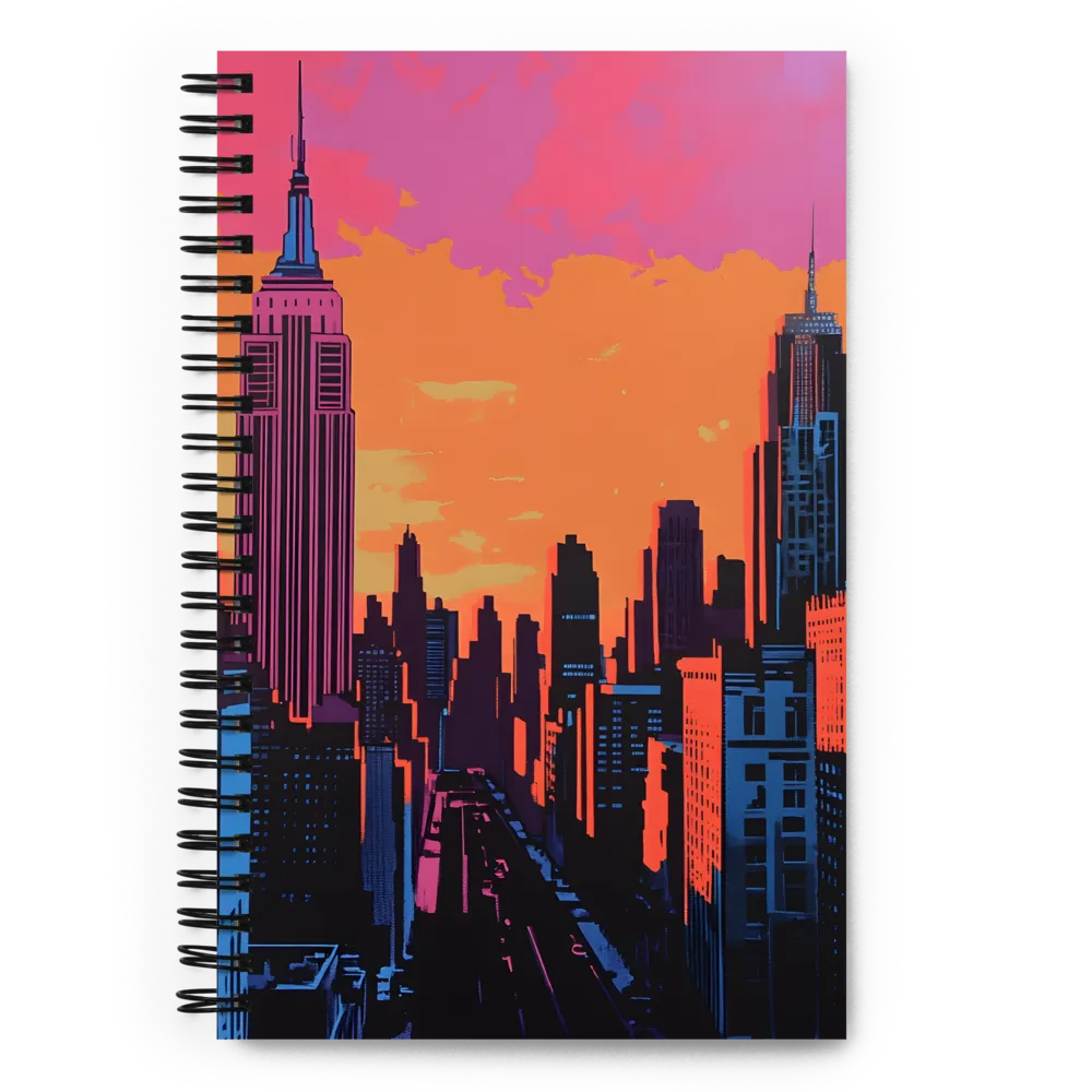 Sunset Over Skyscrapers | Spiral Notebook