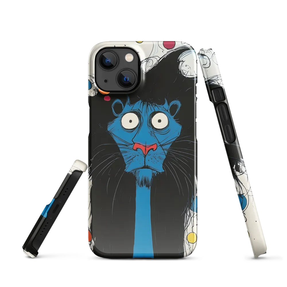 Whimsical Blue Lion