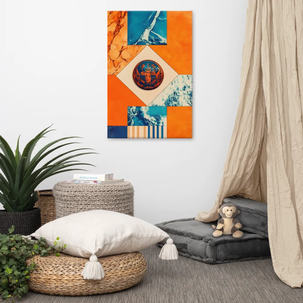 Harmonious Encounters: Abstract Geometry | Canvas | 24″×36″