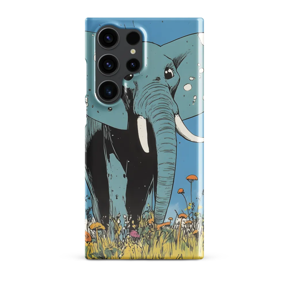 Whimsical Blue Elephant in Bloom