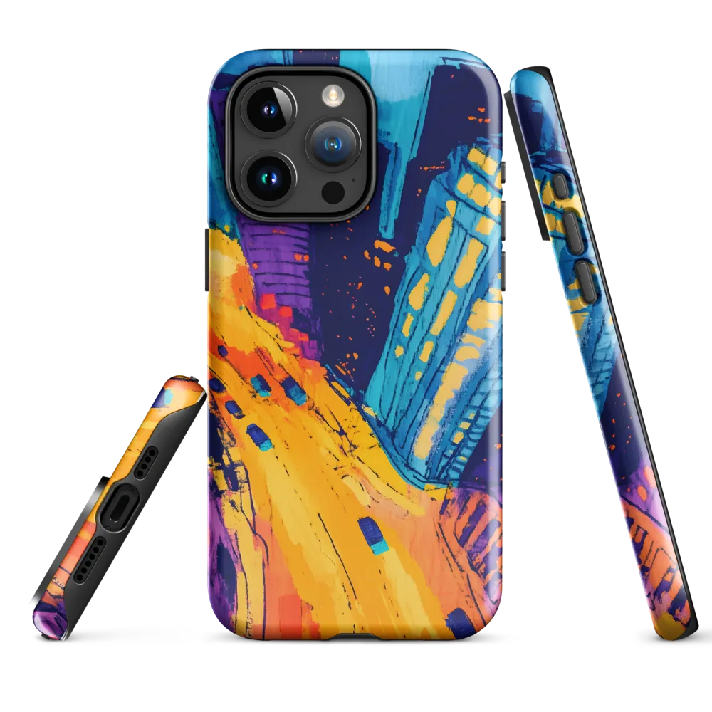 Electric City Nightscape | Phone Case |  15 Pro Max | Tough Case | Glossy