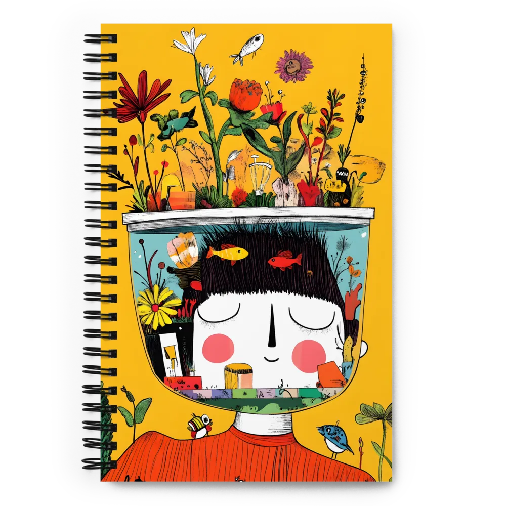 Whimsical Garden Head | Spiral Notebook