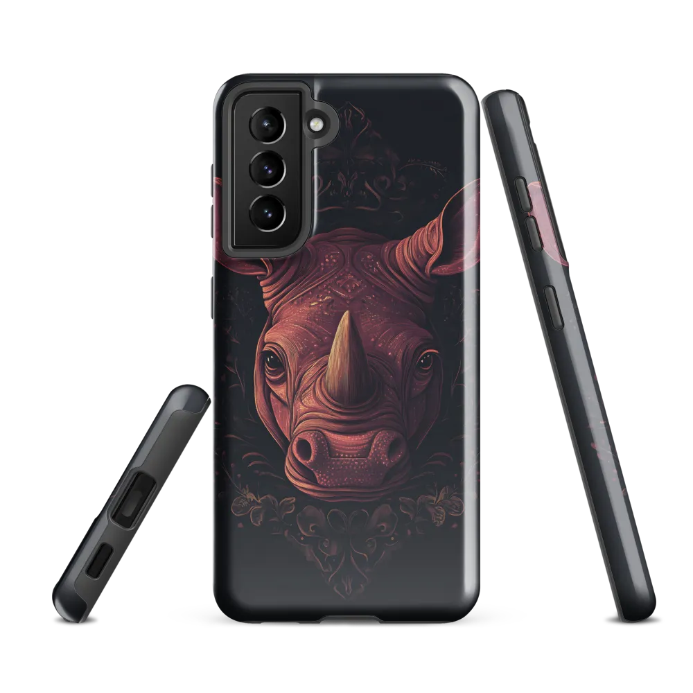 Regal Rhinoceros | Phone Case |  S21 FE | Tough Case | Glossy