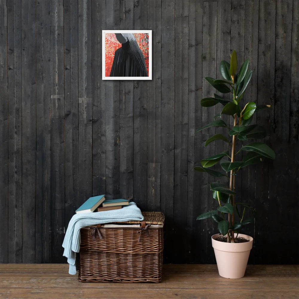 Veil of Modernity | Canvas with White Frame | 12″×12″