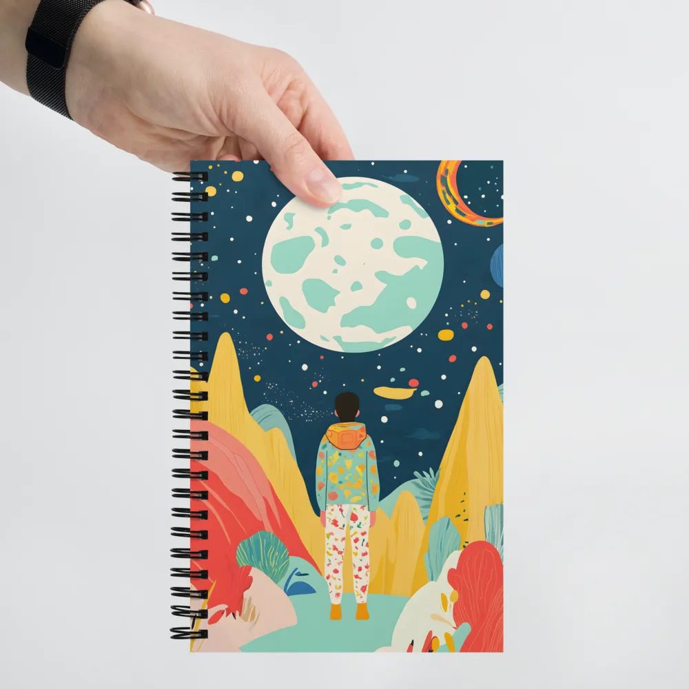 Dreamscapes Under Cosmic Light | Spiral Notebook