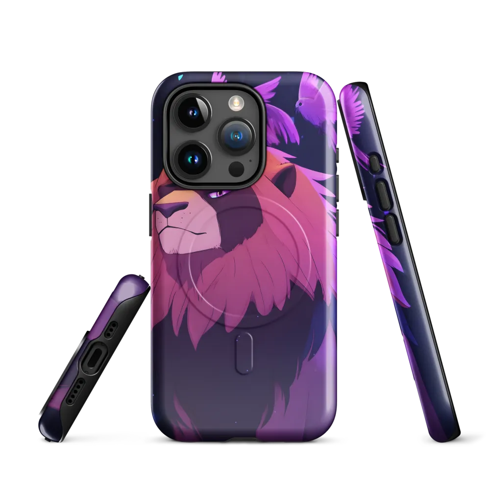 Regal Serenity: The Majestic Lion | Phone Case |  15 Pro | MagSafe® Tough Case | Glossy
