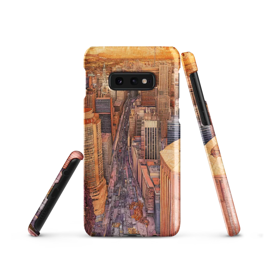Mosaic Cityscape at Dusk