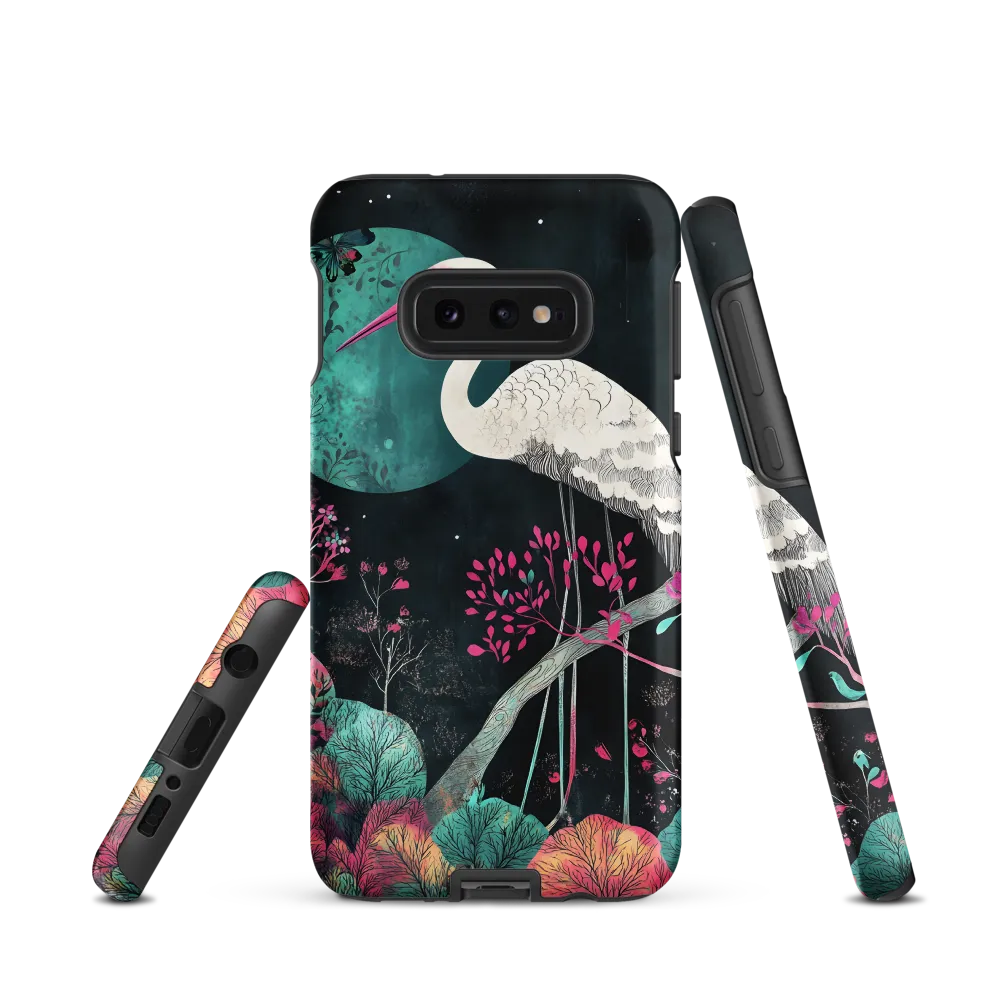 Ethereal Presence: Heron in a Floral Dreamscape