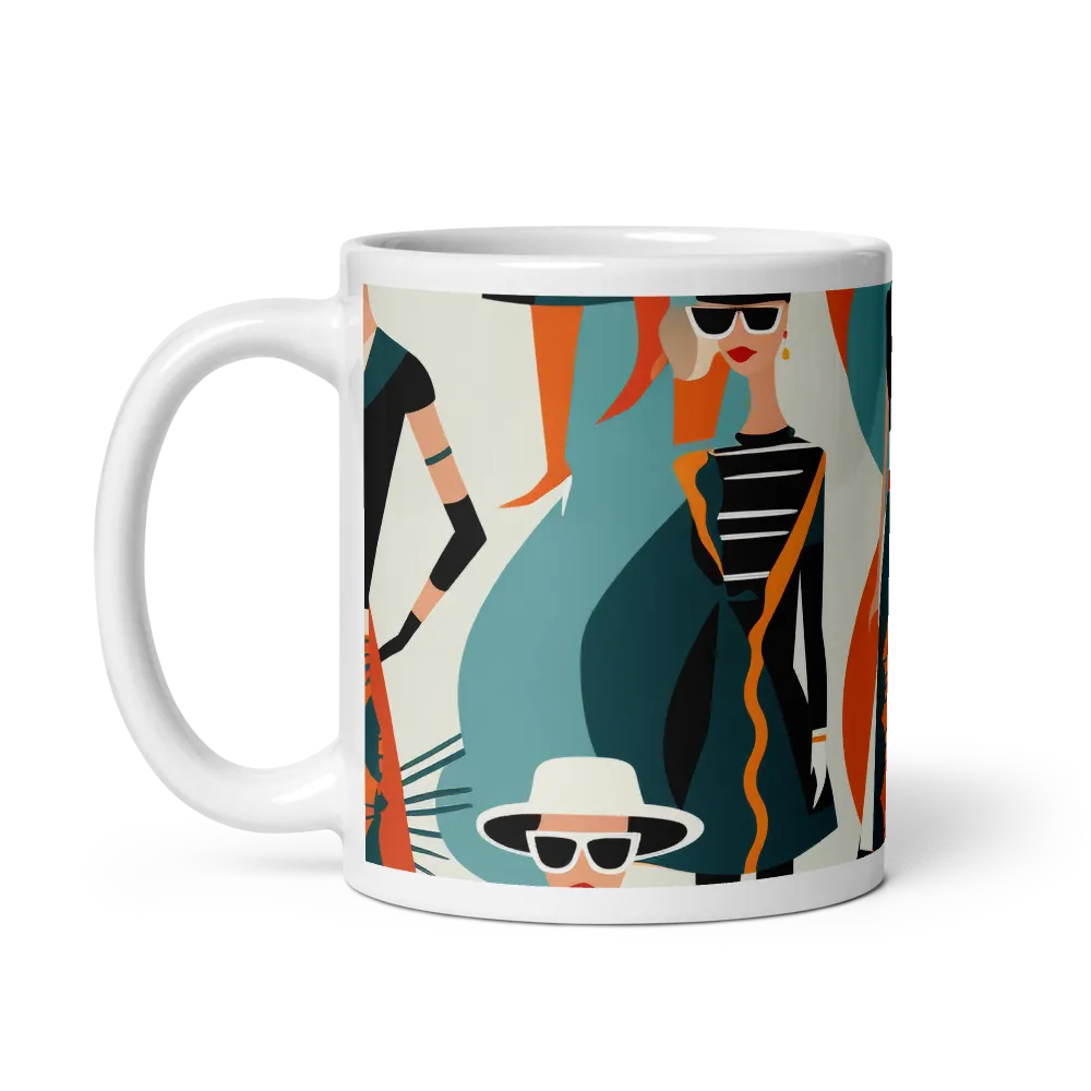 Chic Figures in Pop Art | Mug with White inside | 11 oz