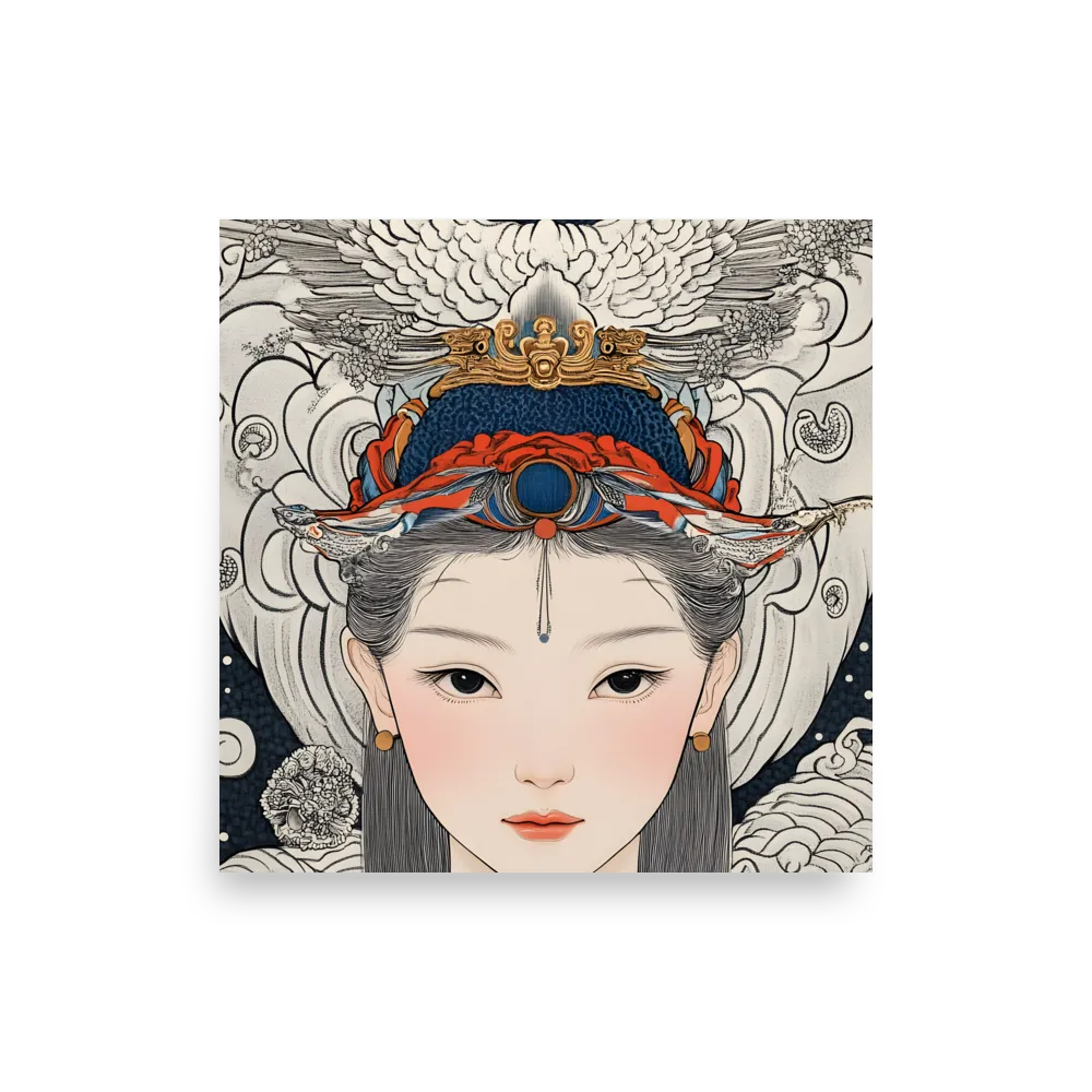 Serenity in Myth: A Traditional Portrait | Poster | 16″×16″