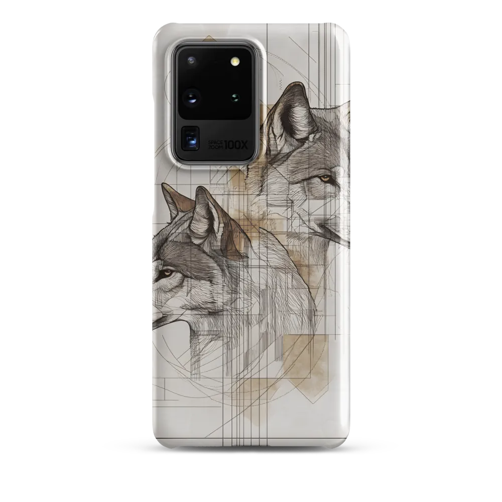 Geometric Harmony: The Essence of Wolves | Phone Case |  S20 Ultra | Snap Case | Glossy