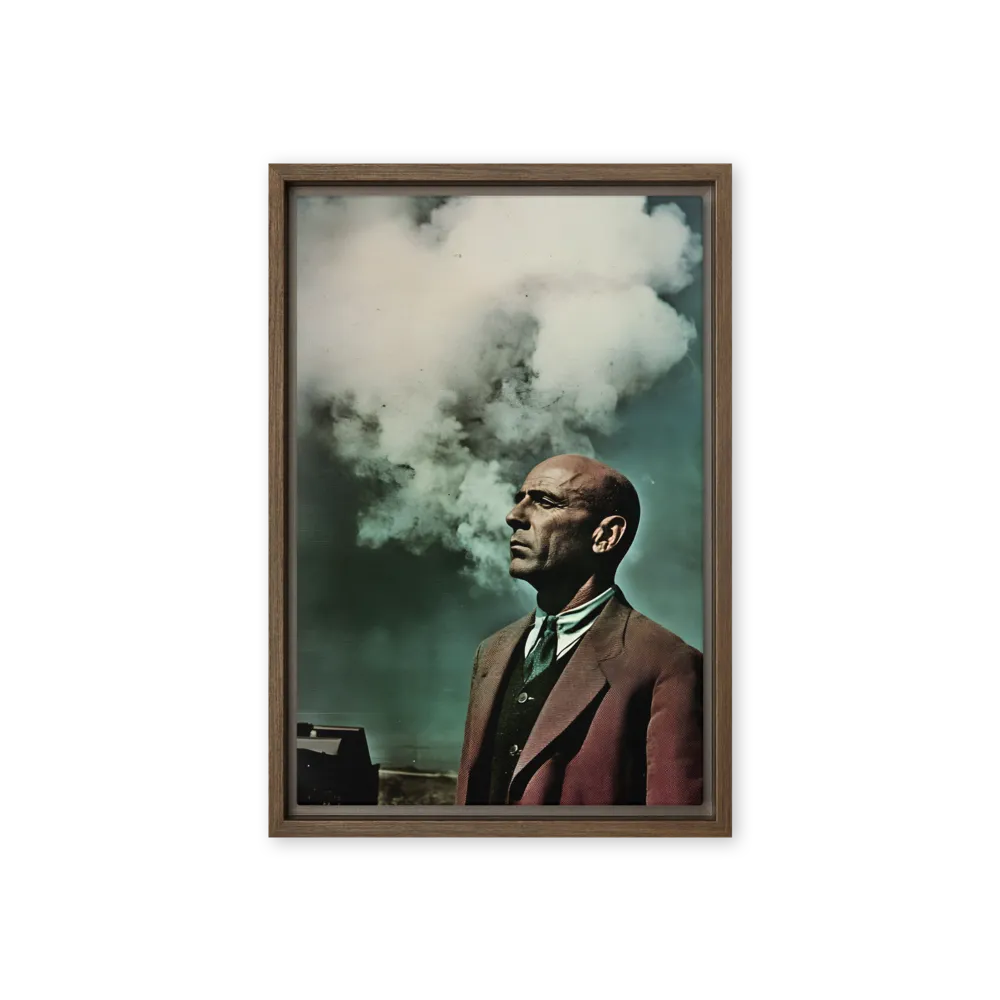 Clouded Thoughts | Canvas with Brown Frame | 12″×18″