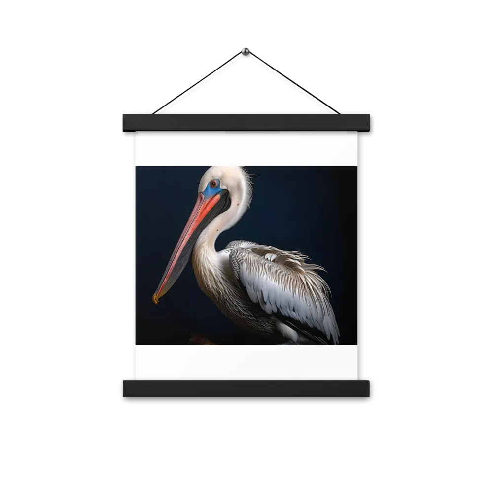 Majestic Pelican Portrait | Poster With Black Wood Hanger | 11″×14″