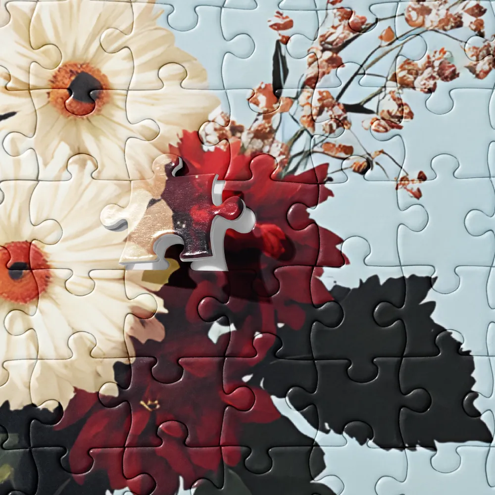 Floral Symphony: A Modern Still Life | Jigsaw Puzzle | 520 pieces