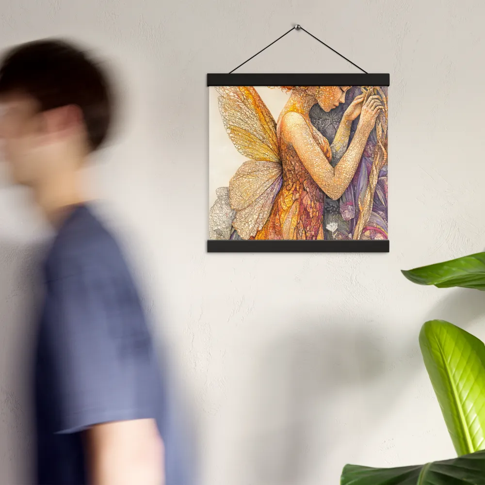 Whispers of the Frosted Meadow | Poster With Black Wood Hanger | 12″×12″