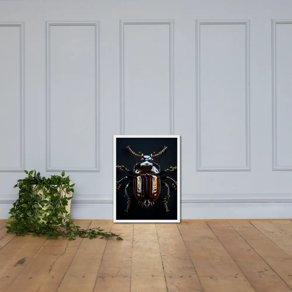 Luminous Insect Majesty | Poster with White Frame | 18″×24″