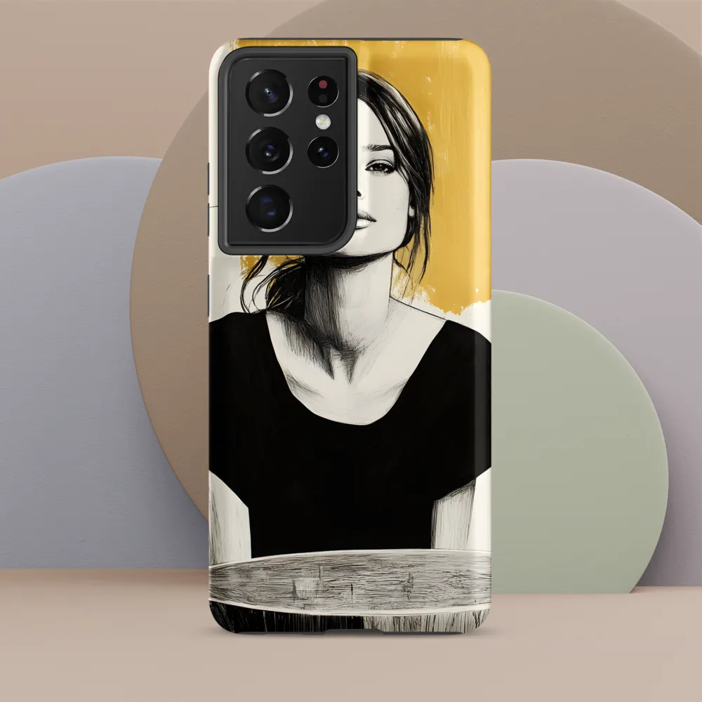 Golden Serenity: A Minimalist Portrait