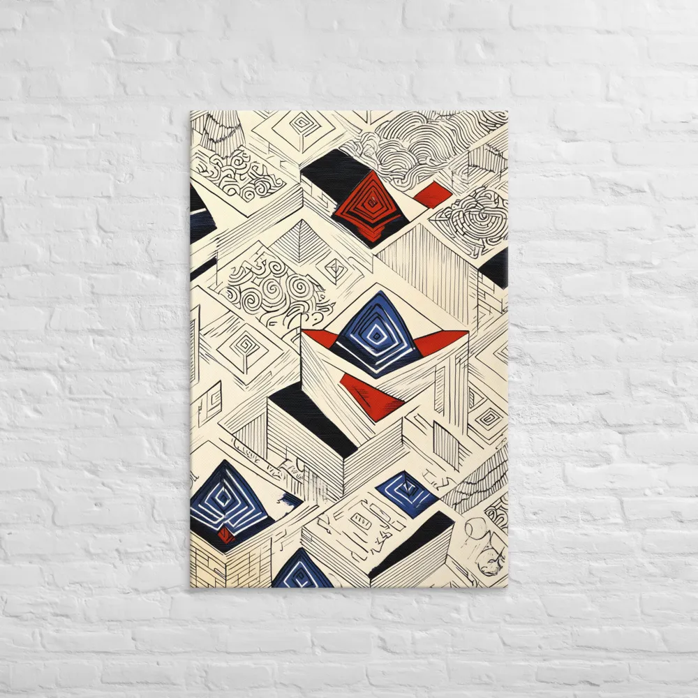 Geometric Harmony | Canvas | 32″×48″