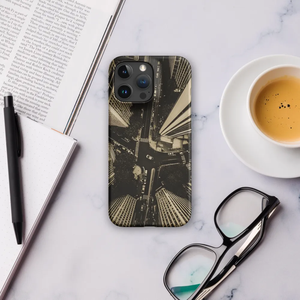 Urban Symphony: Aerial Perspective of City Life | Phone Case |  16 Pro Max | Snap Case | Matte