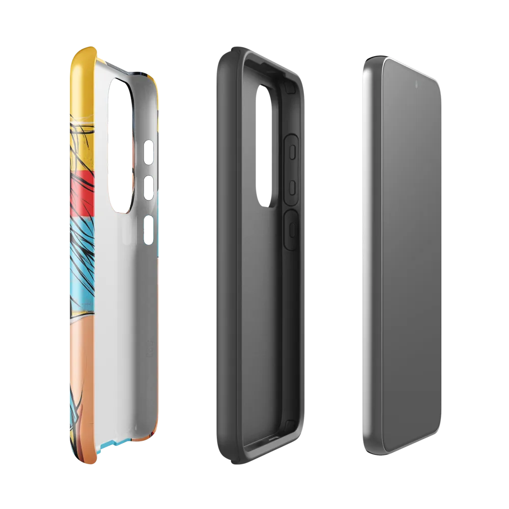 Vibrant Portrait of Modern Youth | Phone Case |  S23 | Tough Case | Glossy