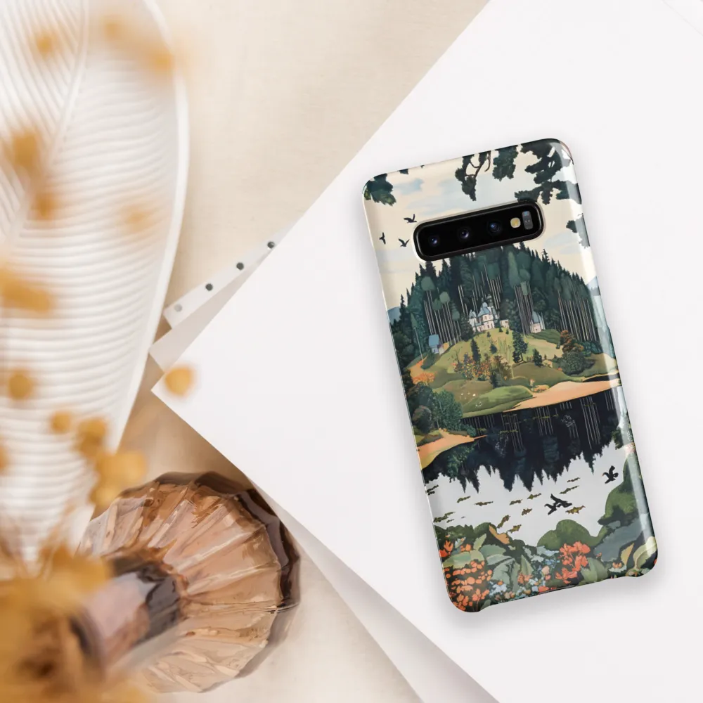 Tranquil Reflections: A Serene Landscape | Phone Case |  S10 Plus | Snap Case | Glossy