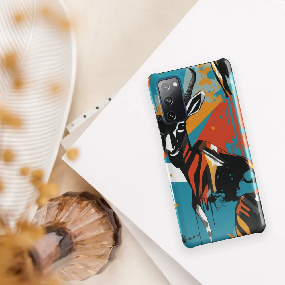 Dynamic Antelope in Vivid Abstract
