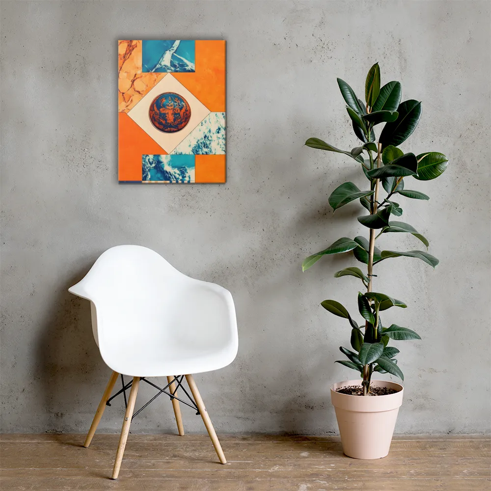 Harmonious Encounters: Abstract Geometry | Canvas | 18″×24″