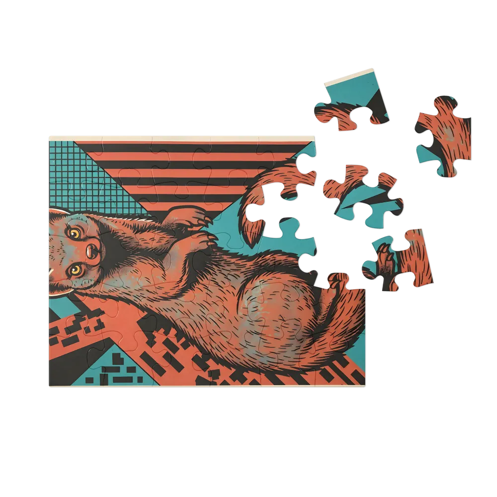 Curious Marten 
 Jigsaw Puzzle in Tin Box