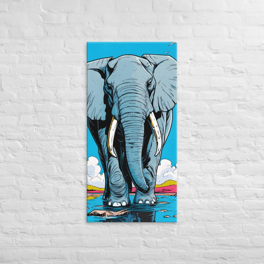 Majestic Presence: The Elephant | Canvas | 24″×48″