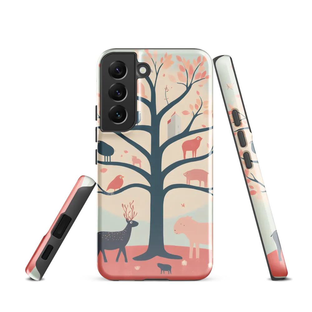 Whimsical Tree with Playful Creatures