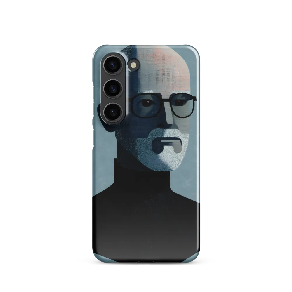 Minimalist Portrait of a Modern Man | Phone Case |  S23 | Snap Case | Glossy