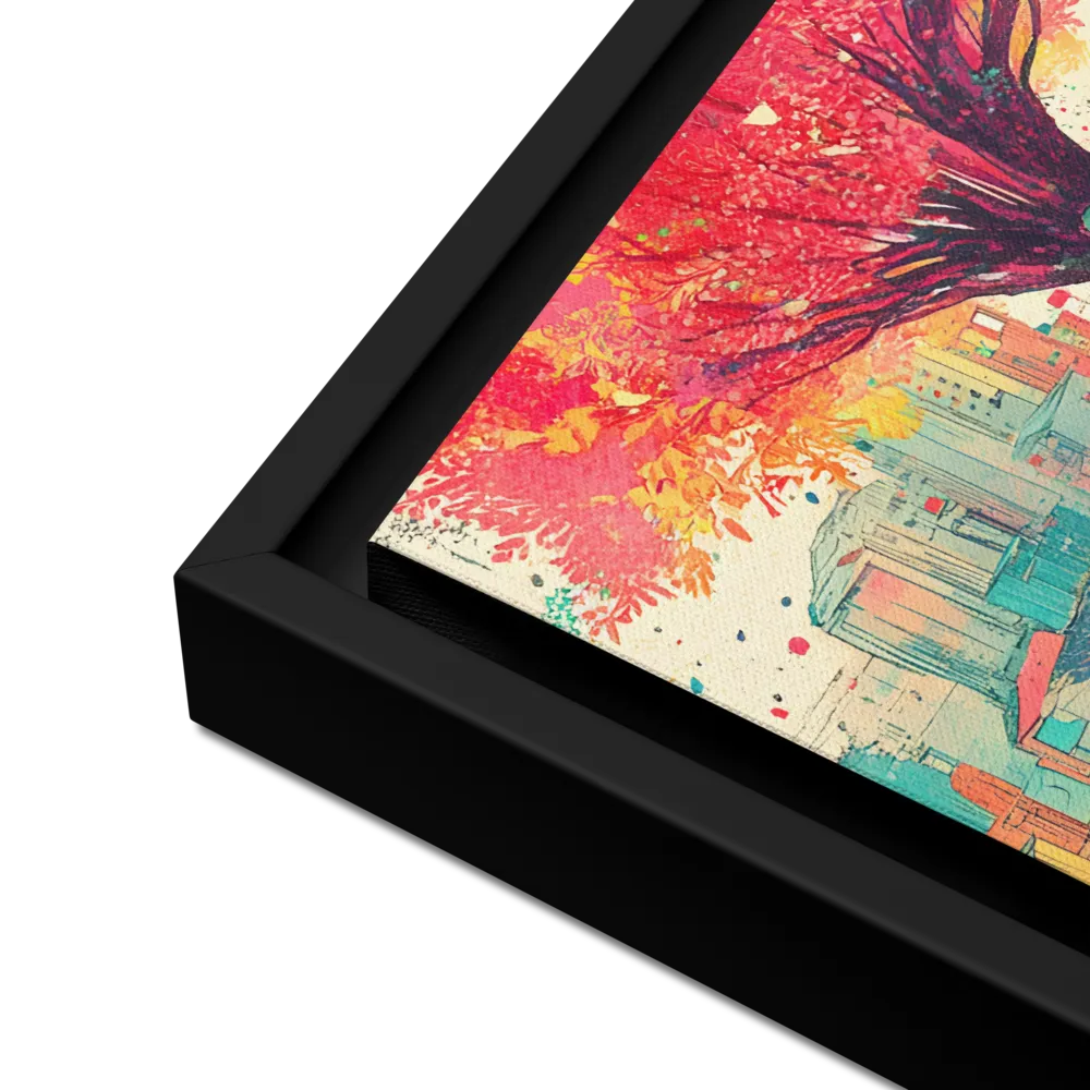 Whispers of Urban Dreams | Canvas with Black Frame | 12″×16″