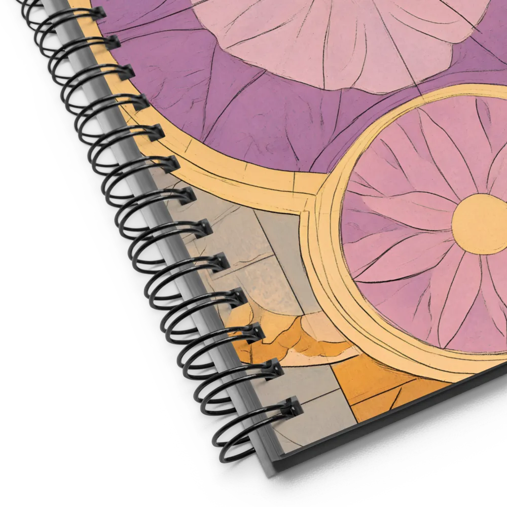 Serenity in Floral Geometry | Spiral Notebook